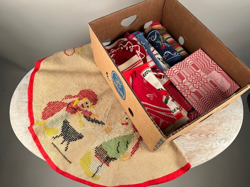 Julgransmatta + jultextilier