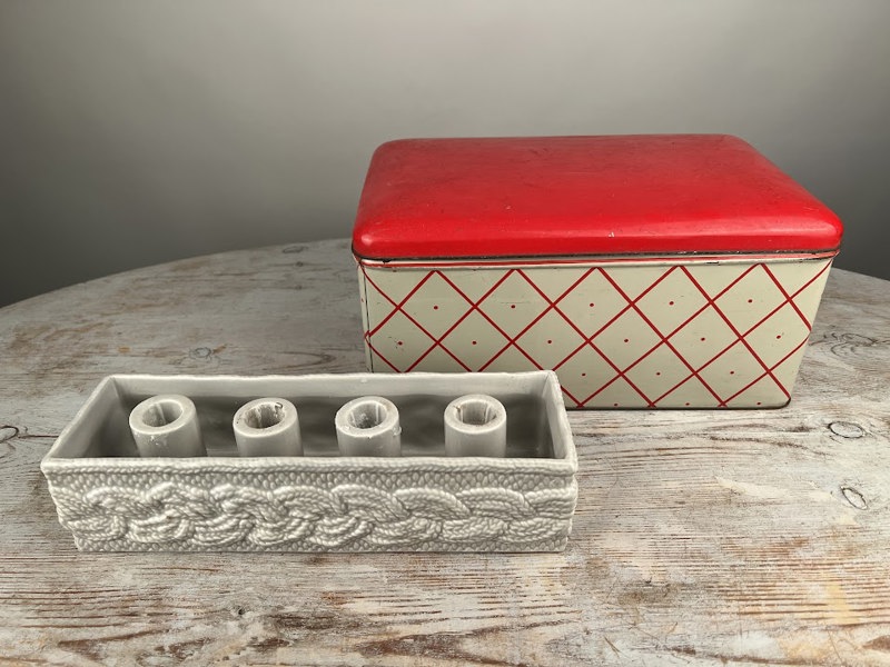 Plåtburk + adventljusstake