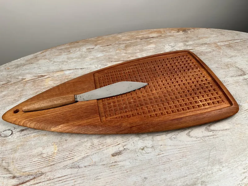 Skärbräda med kniv teak Digsmed Denmark