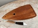Skärbräda med kniv teak Digsmed Denmark
