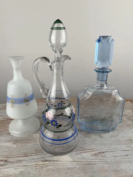 3 glaskaraffer