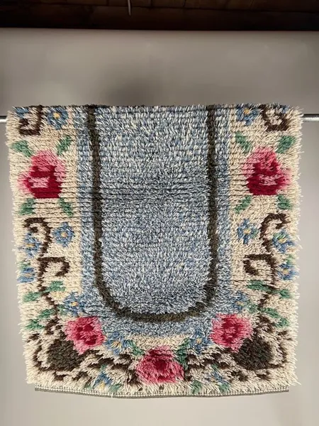 Ryamatta ljusblå/rosa