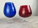 två större ljuslyktor i glas