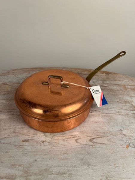Kopparkastrull med lock Dorre