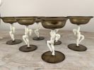 Art Deco Glaskaraff med 6 glas