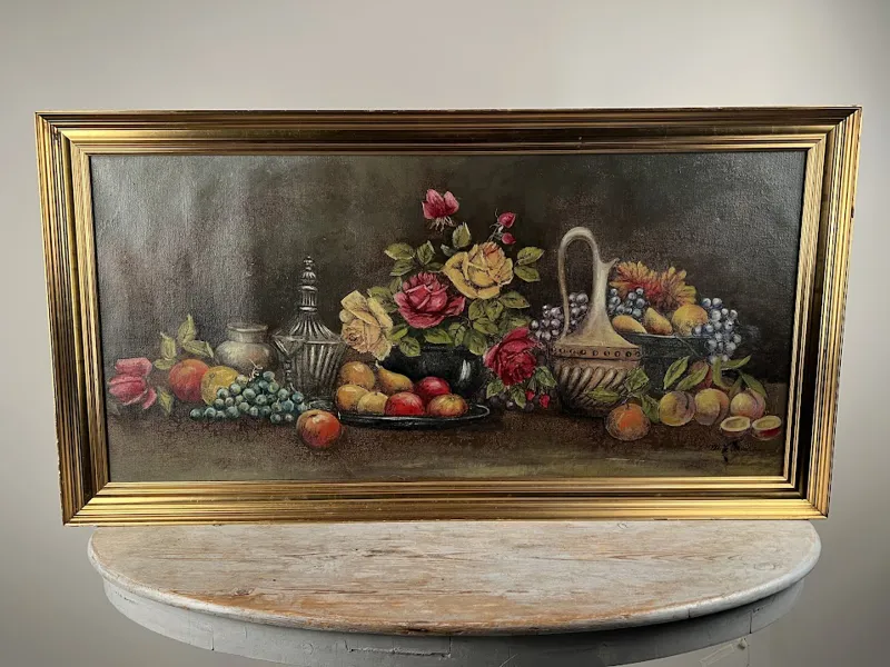 Tavla frukt/bägastilleben