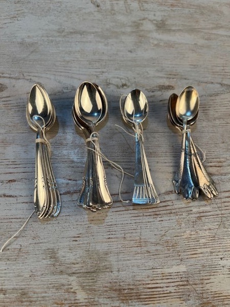 Nysilver kaffeskedar