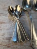 Silver kaffeskedar + 5 skedar nysilver