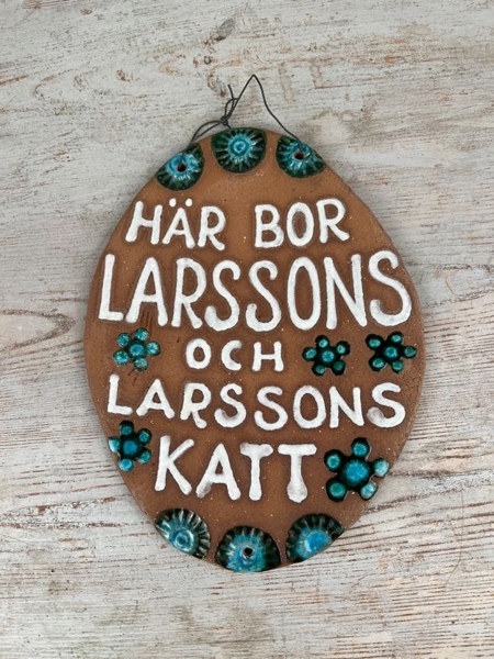 Keramiktavla Larssons 