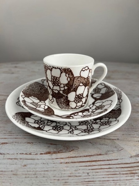 Gustavsberg "Emma" kopp med fat+assiett